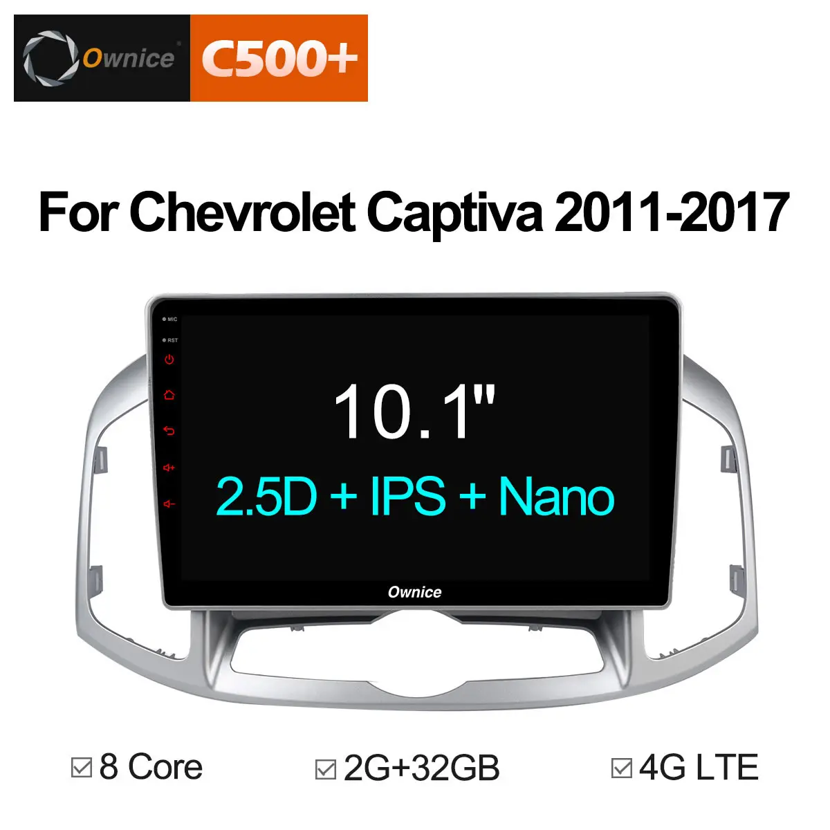 Ownice C500 + G10 Android 8 1 автомобилей Радио dvd плеер gps навигации для Chevrolet Captiva 2011 2017 Авто
