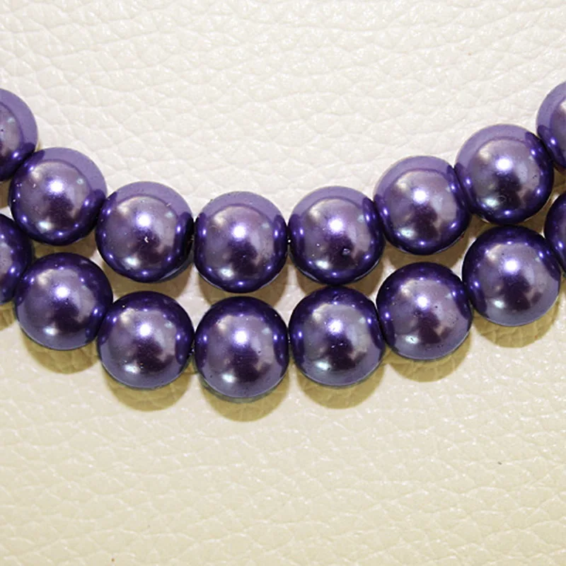 Круглые жемчужные бусины 10 мм белые черные зеленые красные индиго для поделок