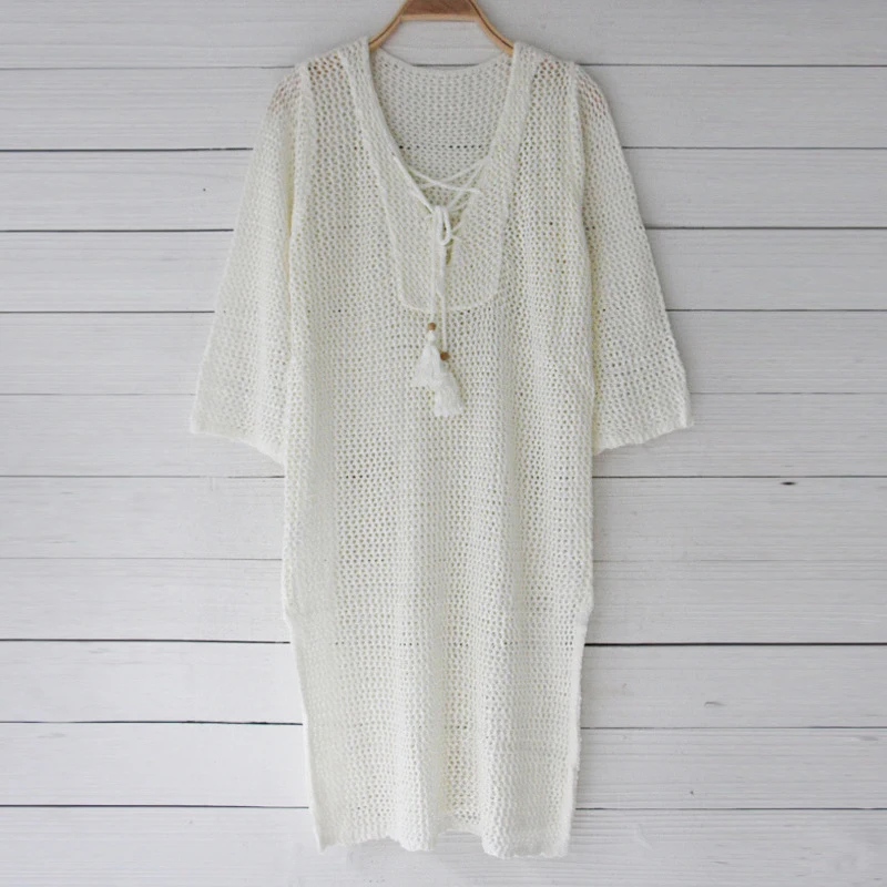 2019 Новая Сексуальная Пляжная накидка бикини вязанный крючком купальник Женская