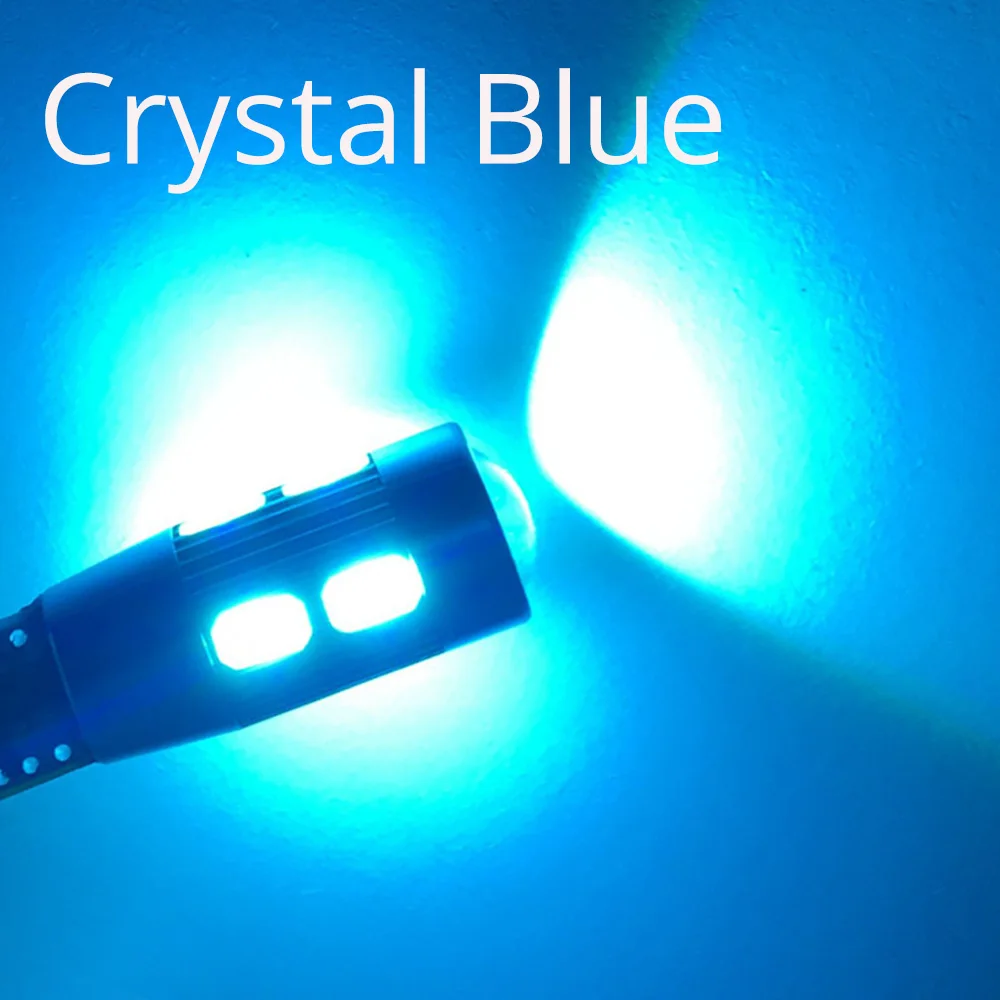 Crystal Blue 2X T10 Белый Автомобильный светодиодный светильник Canbus 194 W5W 10SMD 5630 Лампа без ошибок для парковки - Испускаемый цвет: Crystal Blue