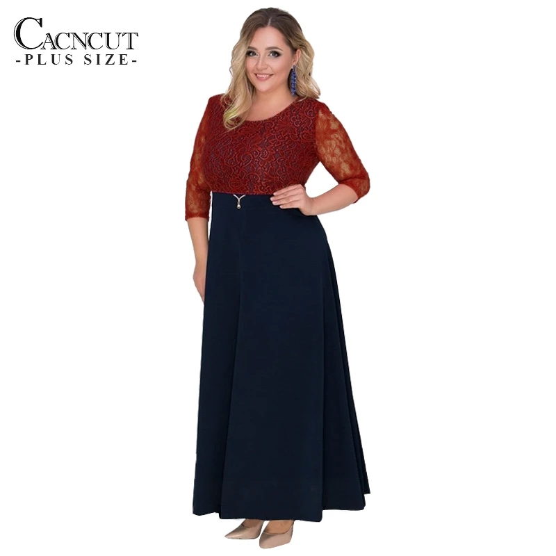 Фото CACNCUT 5XL 6XL Plus Size Long Maxi Dress Women Big Elegant Party Spring Large Sizes Sexy Red Casual Lace 2019 Женская одежда CACNCUT 5XL 6XL Plus Size Long Maxi Dress Women Big Elegant Party Spring Large Sizes Sexy Red Casual Lace 2019 Женская одежда