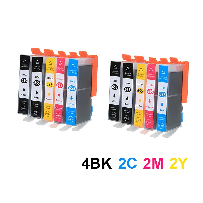 655 4BK 2C 2Y 2M HWDID 5 шт. чернильный картридж Замена для hp 655 для hp 655 для hp deskjet 3525 5525 4615 4625 CZ109AE CZ110AE CZ111AE CZ112AE - Цвет: 655 4BK 2C 2Y 2M