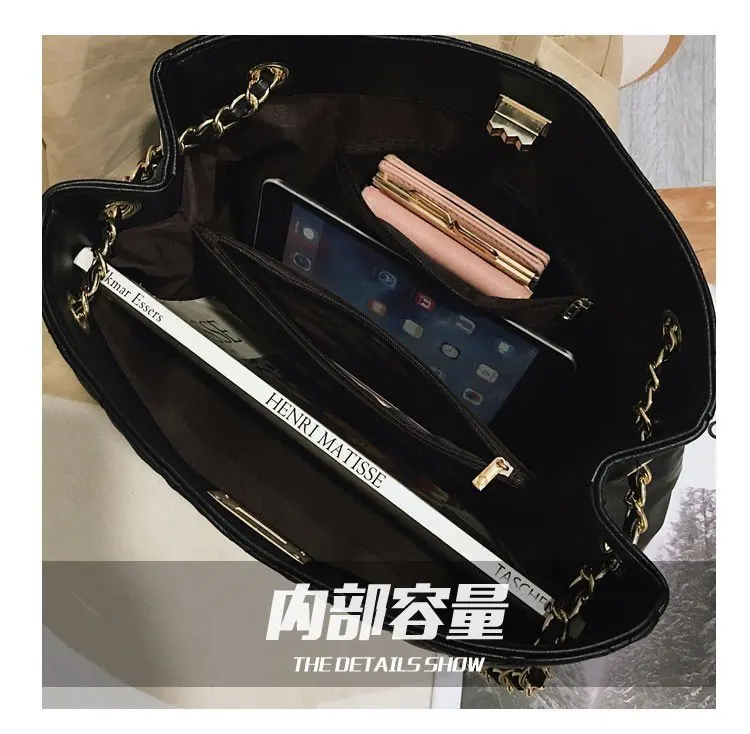 Женская сумка на плечо с заклепками, большая цепочка, стеганая стежка, Классическая сумка от известного бренда, дизайнерская сумка, модная женская сумка через плечо, сумка