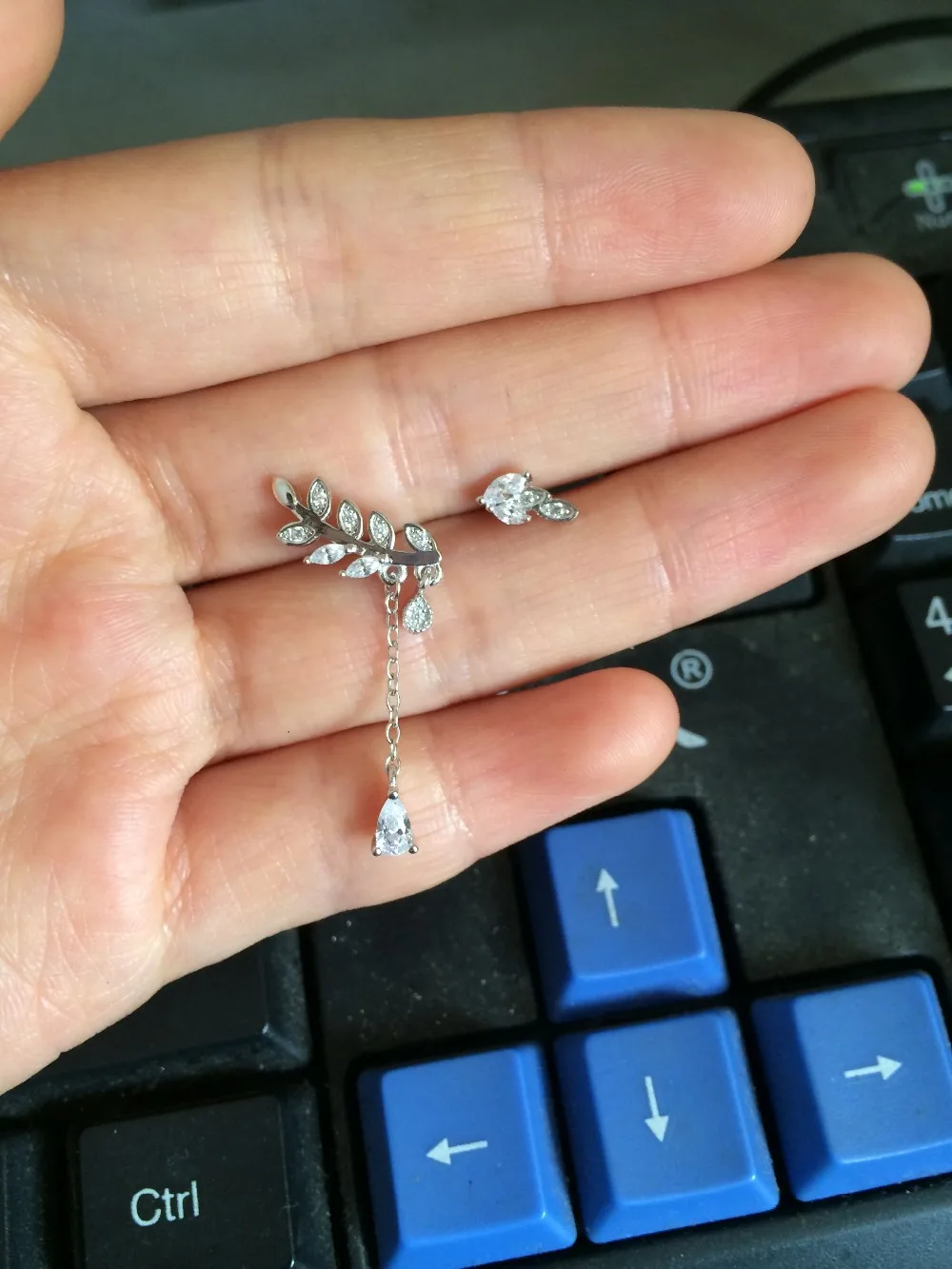 Асимметричные ювелирные изделия 1 пара искусственные серебряные серьги подвески