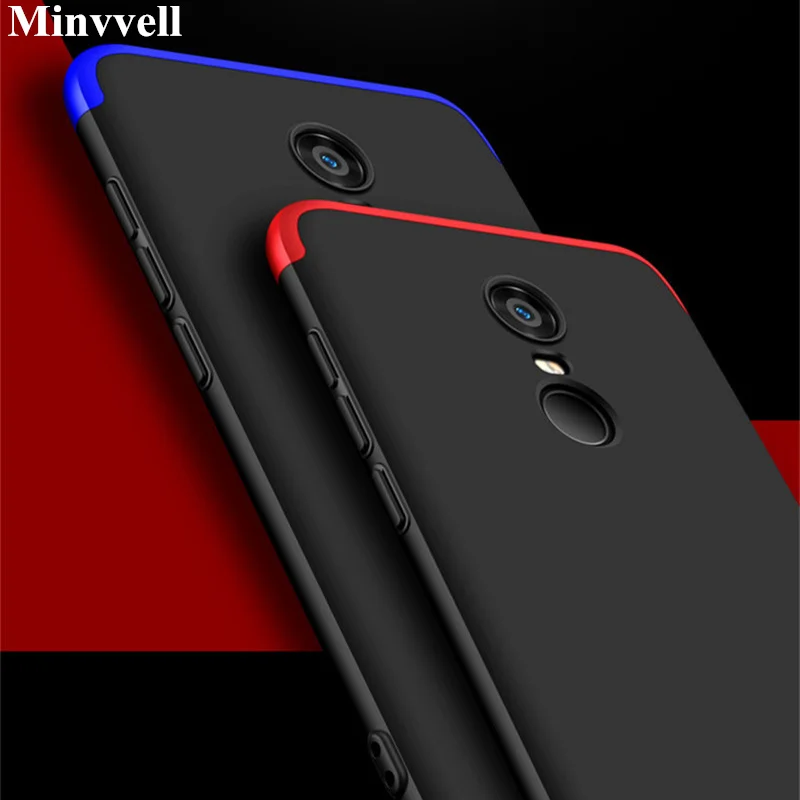 3 в 1 чехол для Xiaomi Redmi 5 Plus Note Global Case 360 полная защита противоударный 6 7 8 8t 9