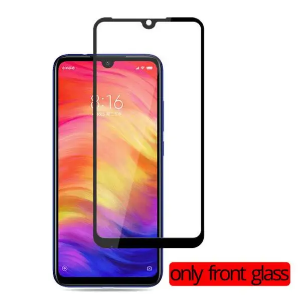 Glass Screen Film Чехол для Xiao mi Red mi Note 7 6 5 Pro Red mi 7 6 5 K20 Pro Poco F1 чехол с кольцом и подставкой для Xiaomi mi 9T 9 mi 8 SE A2 A1 Lite - Цвет: Glass Screen Film