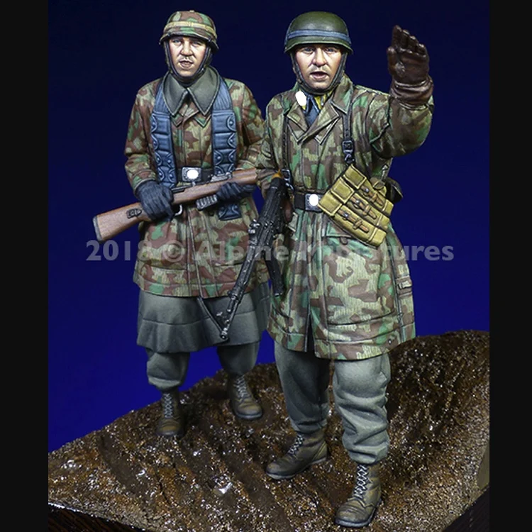Комплект Fallschirmjaeger с 2 различными головками фигурки полимерная модель солдата GK