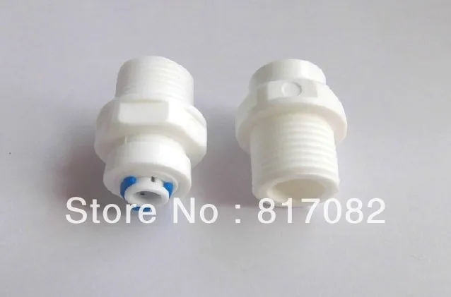2 шт. 1/4 ''OD трубка * 1/4'' BSP Мужская БЫСТРОРАЗЪЕМНАЯ RO Водонепроницаемая