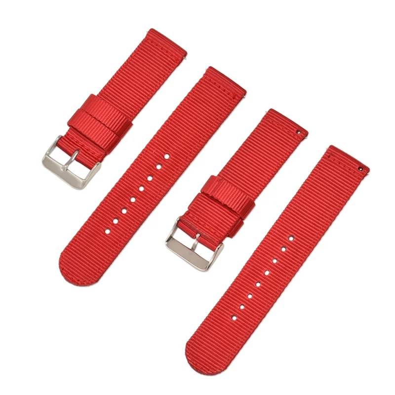 Red 18 мм, 20 мм, 22 мм, 24 мм, нейлоновый ремешок для часов, спортивные часы, быстросъемный ремешок для браслета, аксессуары для gear S3 - Цвет ремешка: Red