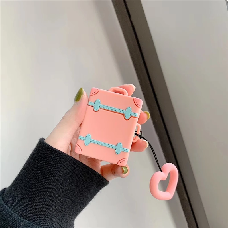 Милый чехол для Apple AirPods, силиконовый чехол для зарядки наушников s, беспроводной Bluetooth чехол для наушников Airpods 2, защитный чехол