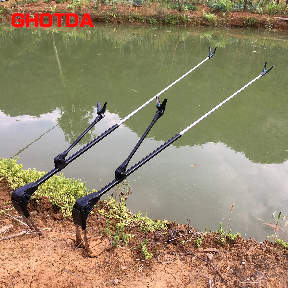 High Quality 1.7M 2.1M Stainless Steel Telescoping Fishing Pole Hand Rod Holder Stand Bracket Adjustable Tool | Спорт и развлечения