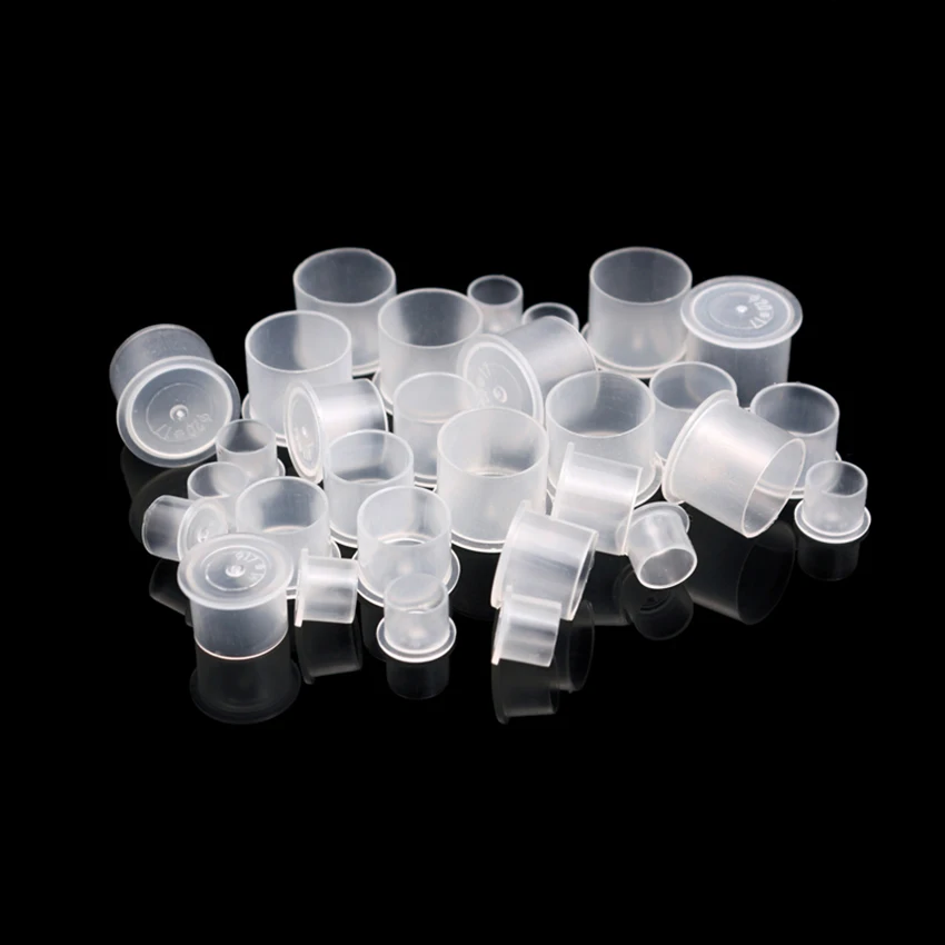 Пластиковые прозрачные пигментные чернила для татуажа маленького размера 100 шт.