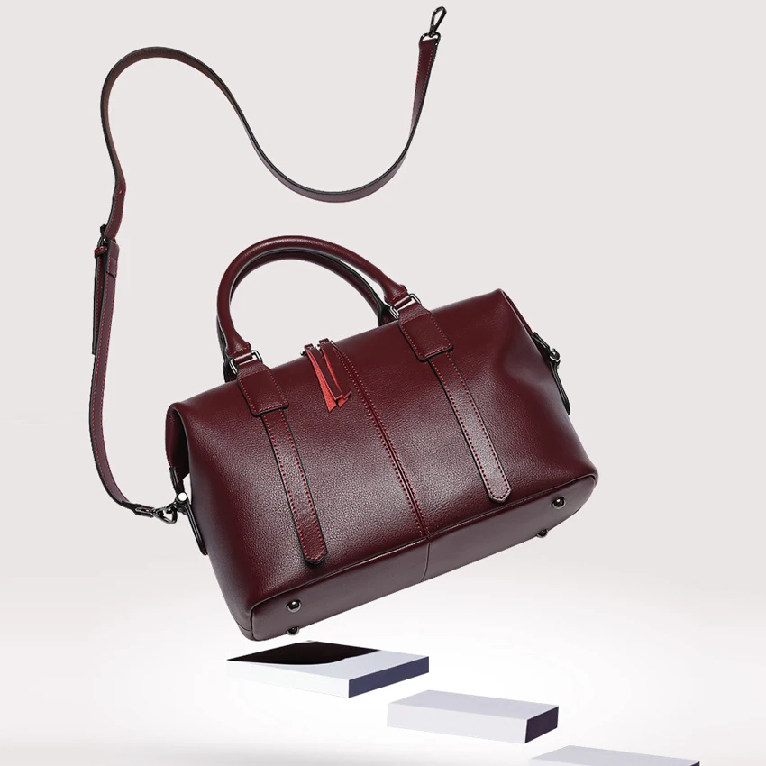 2018 женская сумка из натуральной кожи Бостон Новая европейская одноцветная