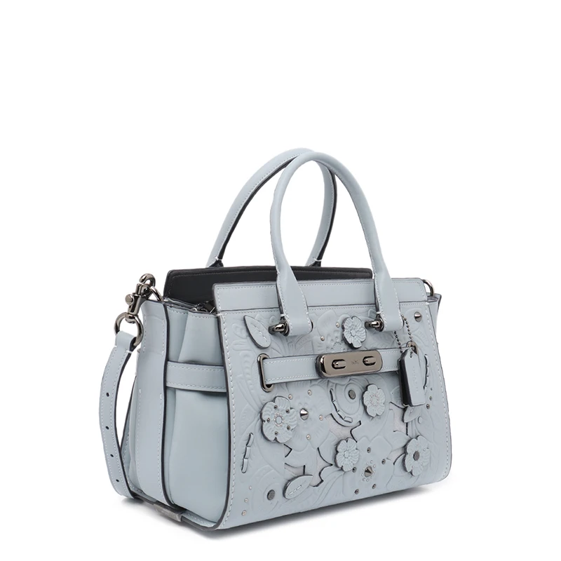 Coach Swagger 27 женская Средняя кожаная сумка 11854|Сумки с ручками| |
