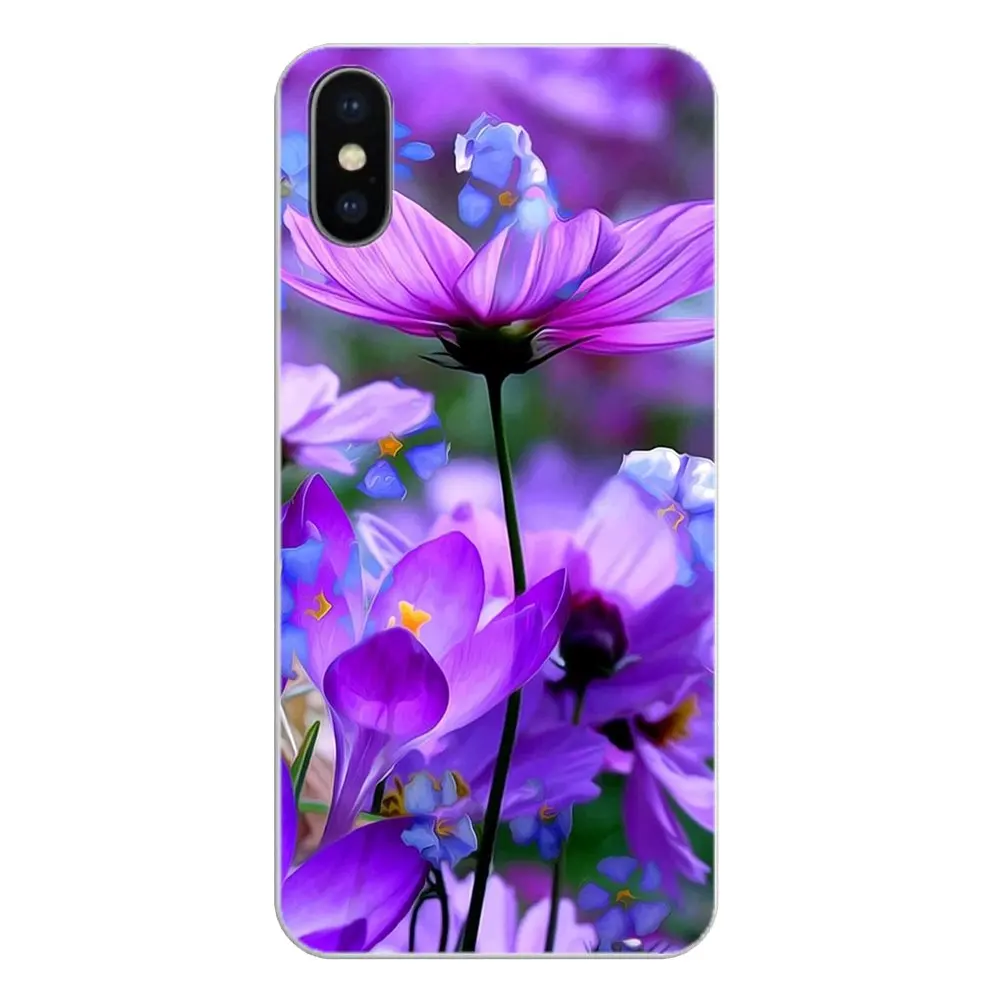 Для Xiaomi Mi A1 A2 5X 6X 8 lite SE Pro Max Mix 2 2S 3 Mi5 Mi5S прозрачные мягкие чехлы Чехлы Цветы садовые