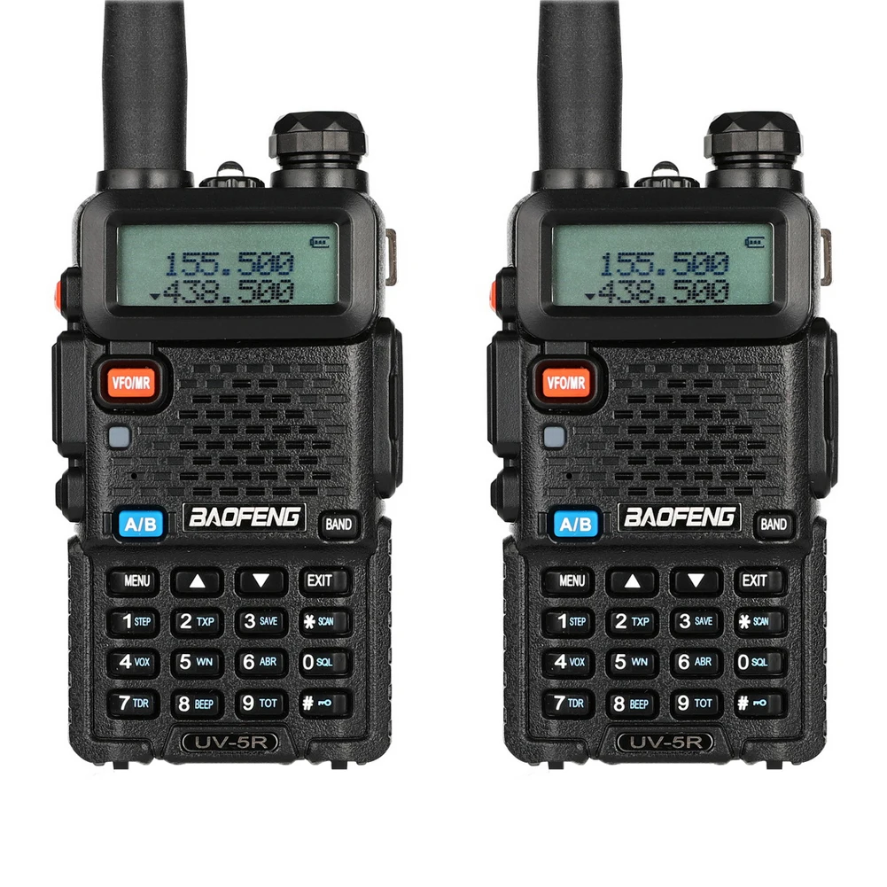 2 шт. BAOFENG UV 5R Переговорная рация двухстороннее радио fm приемопередатчик
