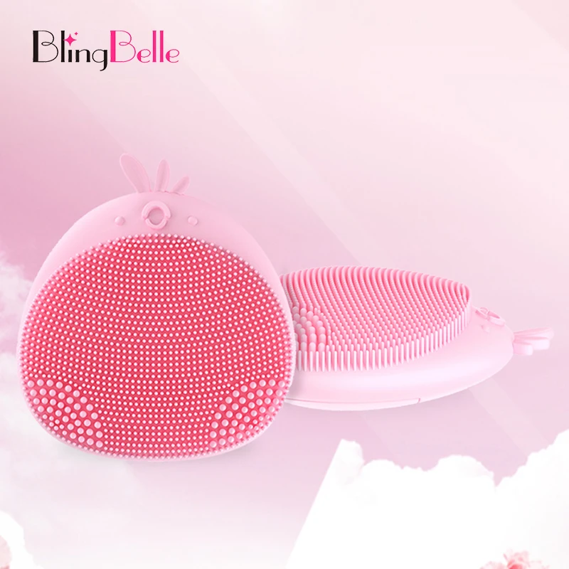 BlingBelle силиконовая мини электрическая Массажная щетка для очистки лица мытья