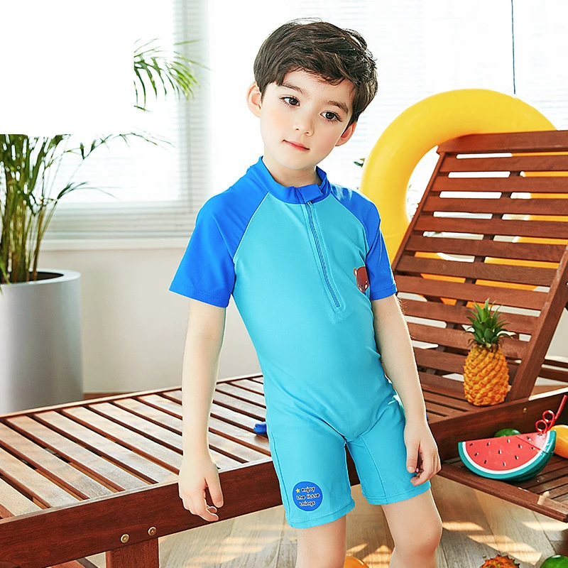 Детский купальник с защитой от ультрафиолета для маленьких мальчиков детский