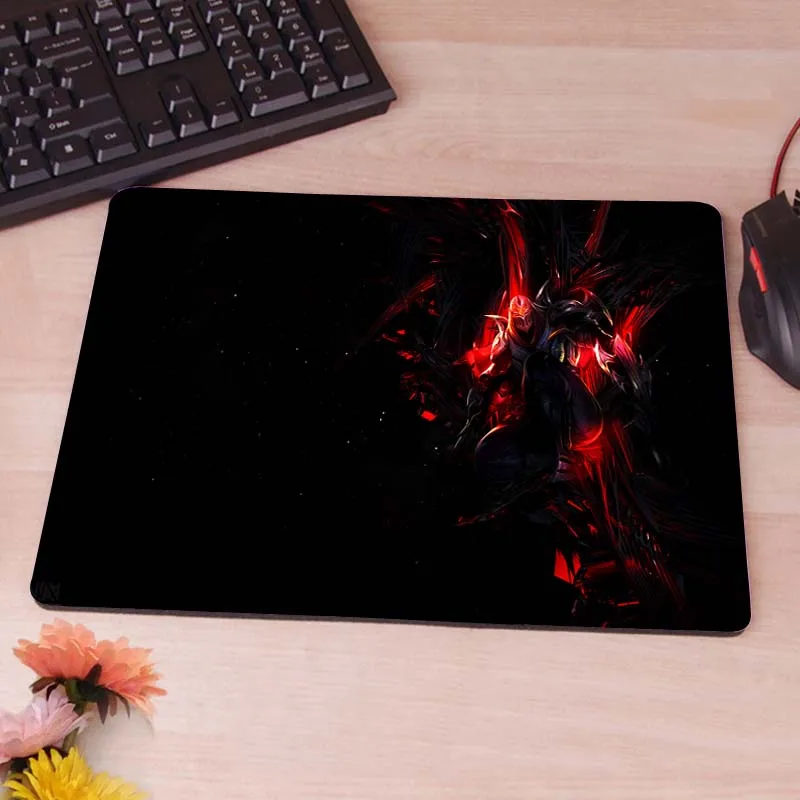 25X29CM MaiYaCa Лига Легенд Zed компьютерный коврик для мыши коврики для украшения рабочего стола Нескользящий Резиновый коврик 220 мм X 180 мм X 2 мм - Цвет: 25X29CM