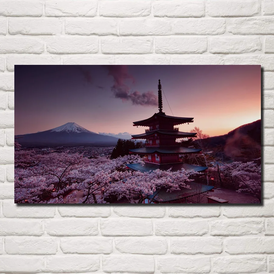 Вишневый цвет Япония весна природа гора fuji здание гостиная украшение для дома