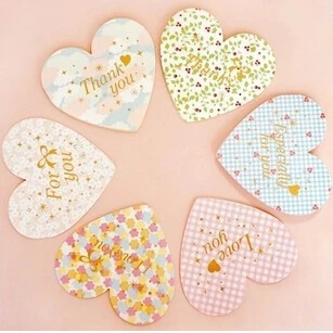 Бесплатная доставка! 1 партия = 60 шт.! Элегантные мини-открытки на день Святого