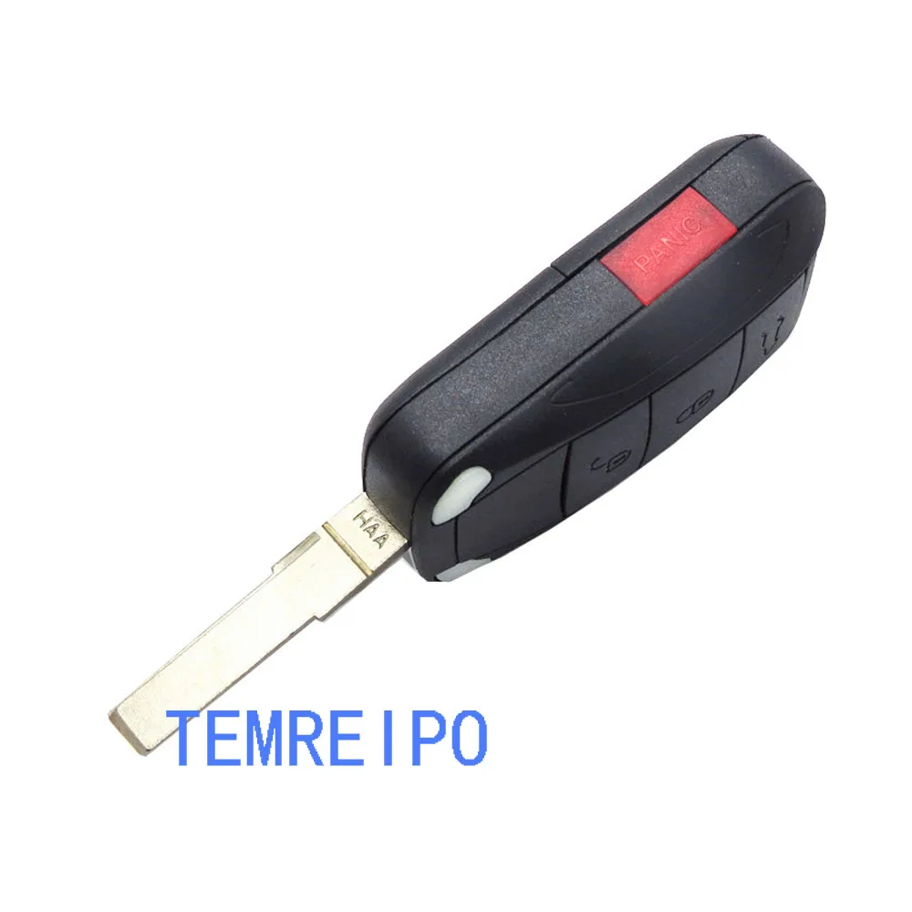 3 + 1 кнопки Uncut Blade Remote Car Key Refit Cover Case Shell для Porsche Cayenne 2004 2010 Cover|Ключ от авто| |