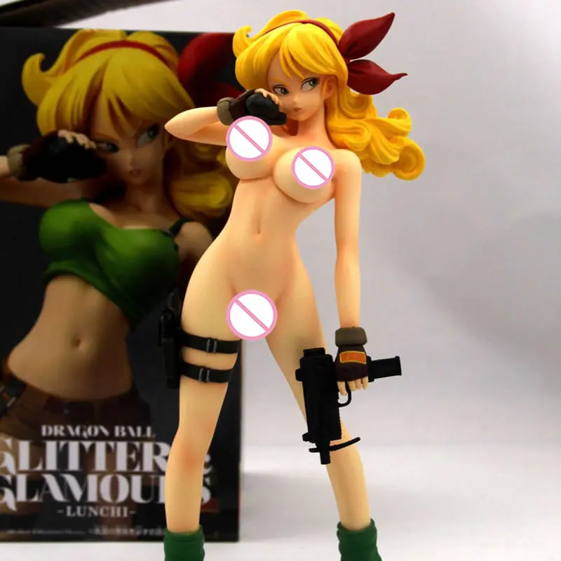 20 см Dragon Ball Gals фигурки блеск гламуры Ланч блонд Смола GK модель фигура взрослые голые аниме фигурки