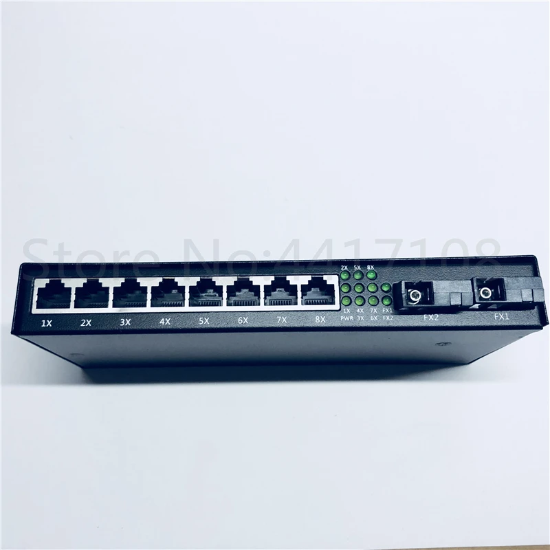 Коммутатор Ethernet 8UTP &amp 2SC 10/100/1000M Gigabit волоконно-оптический медиаконвертер