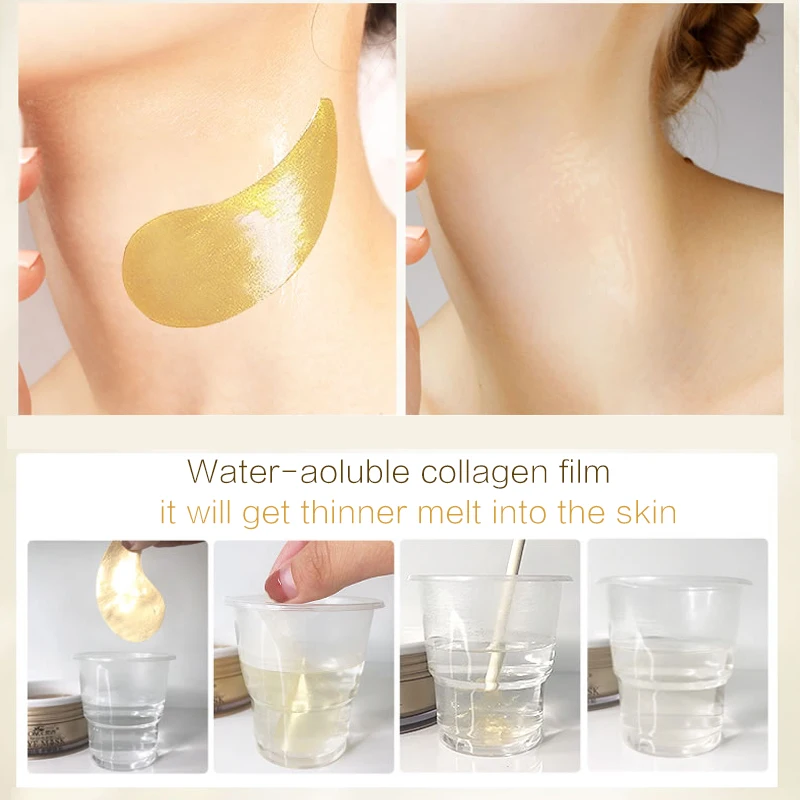 60pcs efero Golden Anti-wrinkle Eye Mask Anti-puffiness Eye Patch Remove Dark Circles Collagen Crystal Sleep Mask for Eye Beauty