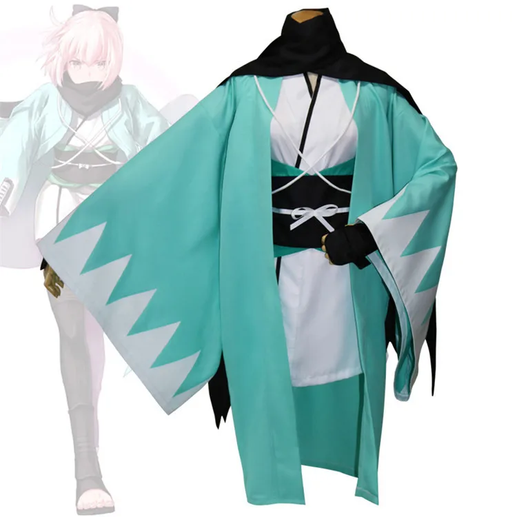 Fate/stay night Saber Лолита юбки кимоно платье Okita Souji костюмы для косплея Хэллоуин