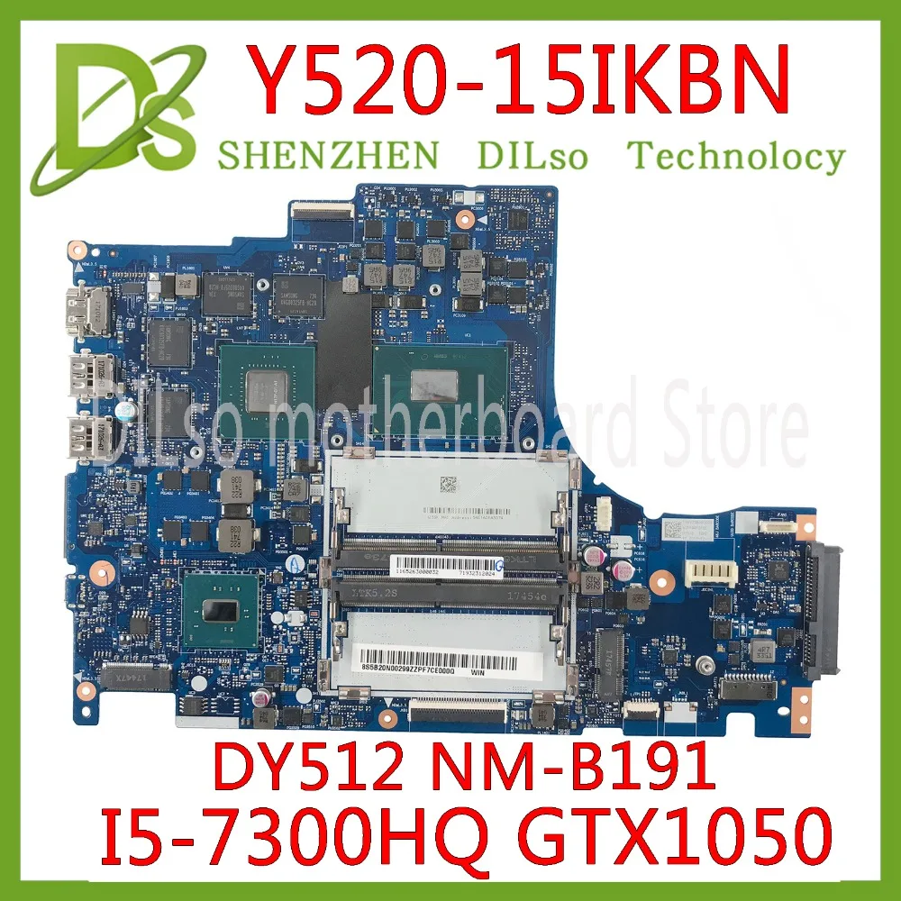 

KEFU DY512 NM-B191 Motherboard For Lenovo Y520-15IKBN R720-15IKBN Laptop Motherboard NM-B191 i5-7300HQ GTX1050 original Test