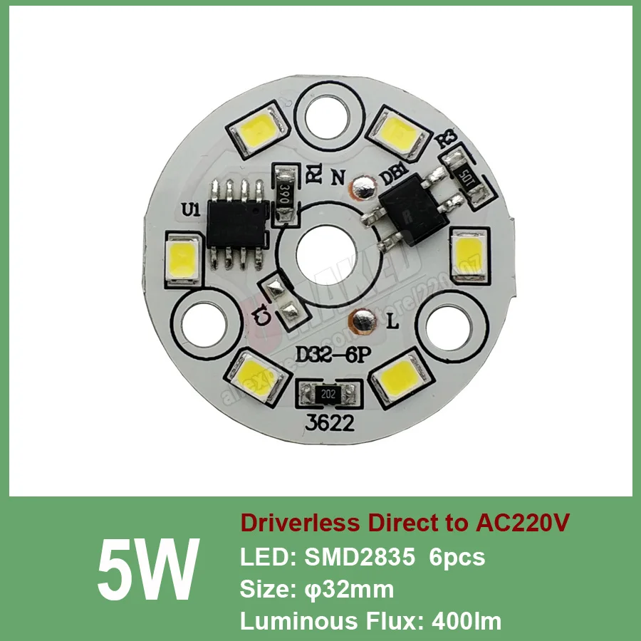 18 Вт 120 мм AC 220 V Светодиодные светильники pcb СИД smd2835 встроенным IC драйвер, 18 Вт 15 Вт 12 Вт 9 Вт 7 Вт 5 Вт 3 Вт для Светильник направленного света «сделай сам»