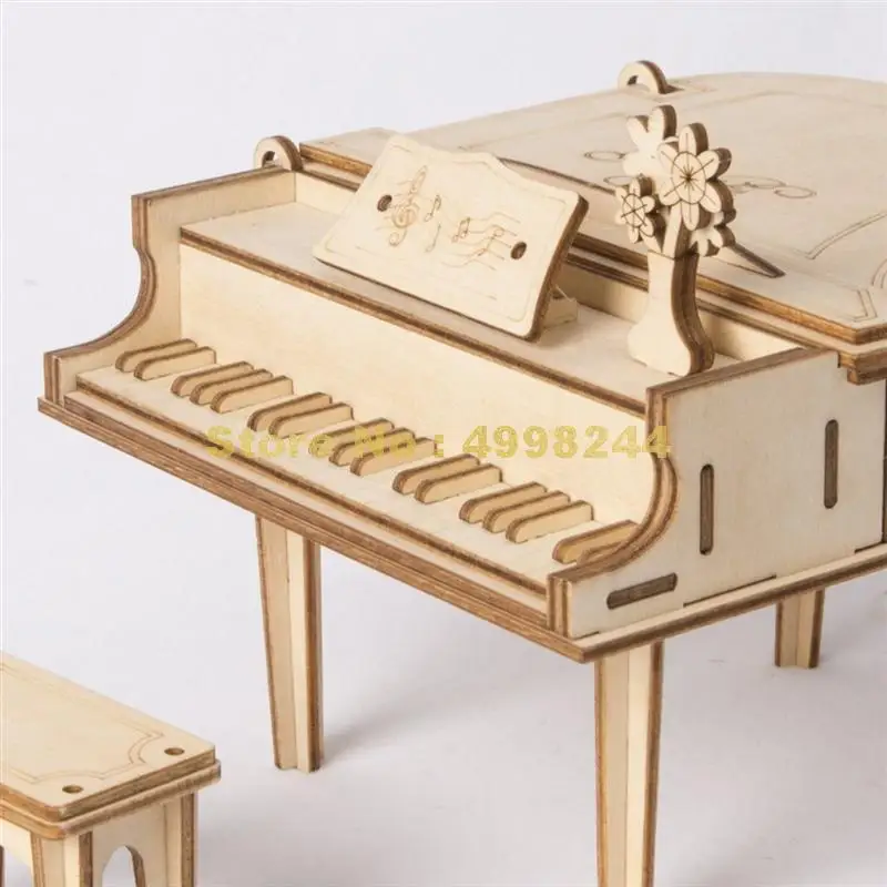 tg402 diy piano 3d laser cutting wooden puzzle gift children kids model building kits toy Toy | Игрушки и хобби