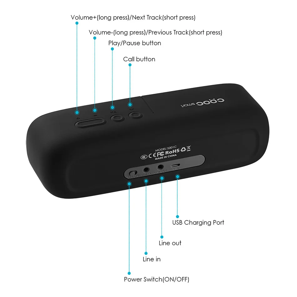 CRDC Bluetooth Динамик Беспроводной стерео Портативный MP3 плеер открытый мини коробка