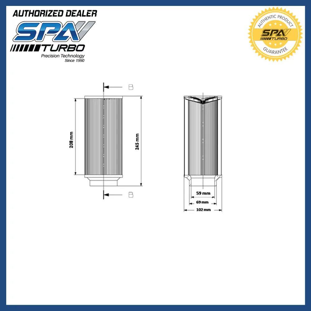 2.5 дюймов Универсальный воздушный фильтр синий научных поток конический High Flow