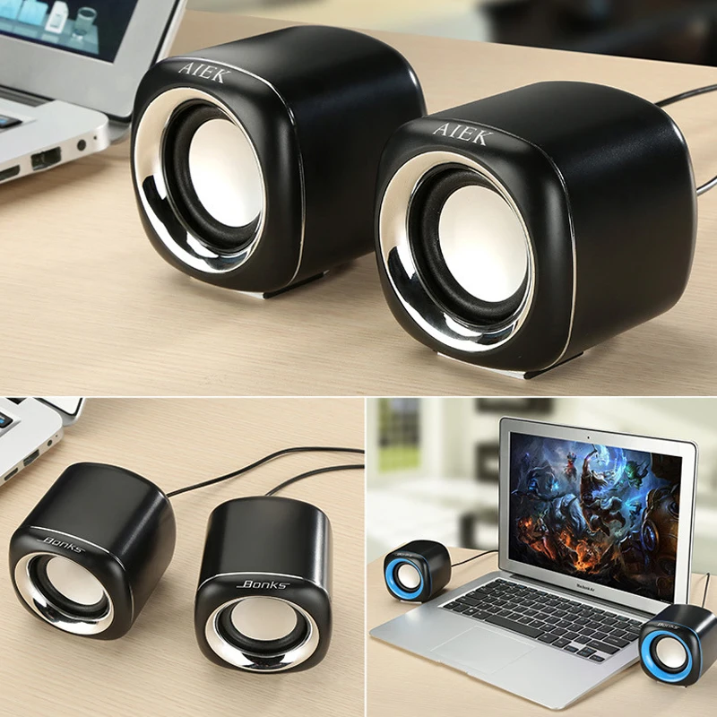 Портативные Компьютерные колонки 3D стерео сабвуфер PC динамик бас Музыка DJ USB комбинированный динамик s для ноутбука телефона тв