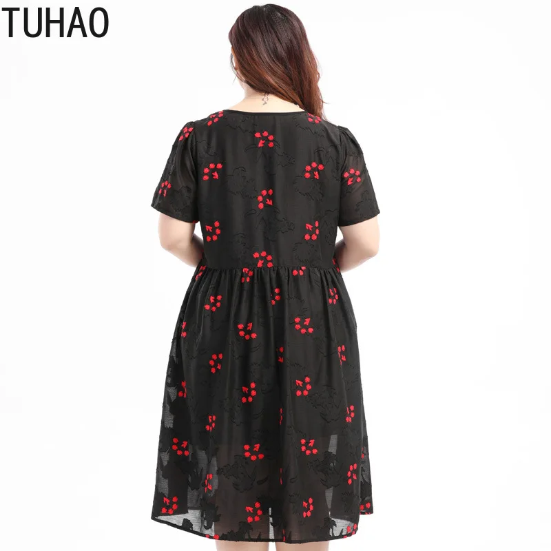 Женские офисные платья TUHAO элегантные вечерние размера плюс 10XL 9XL 8XL 6xl 5xl летние с