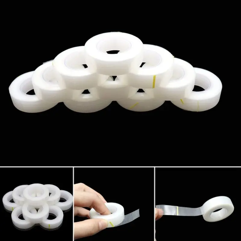 Клейкая лента для наращивания ресниц 3 рулона клейкая из полиэтилена