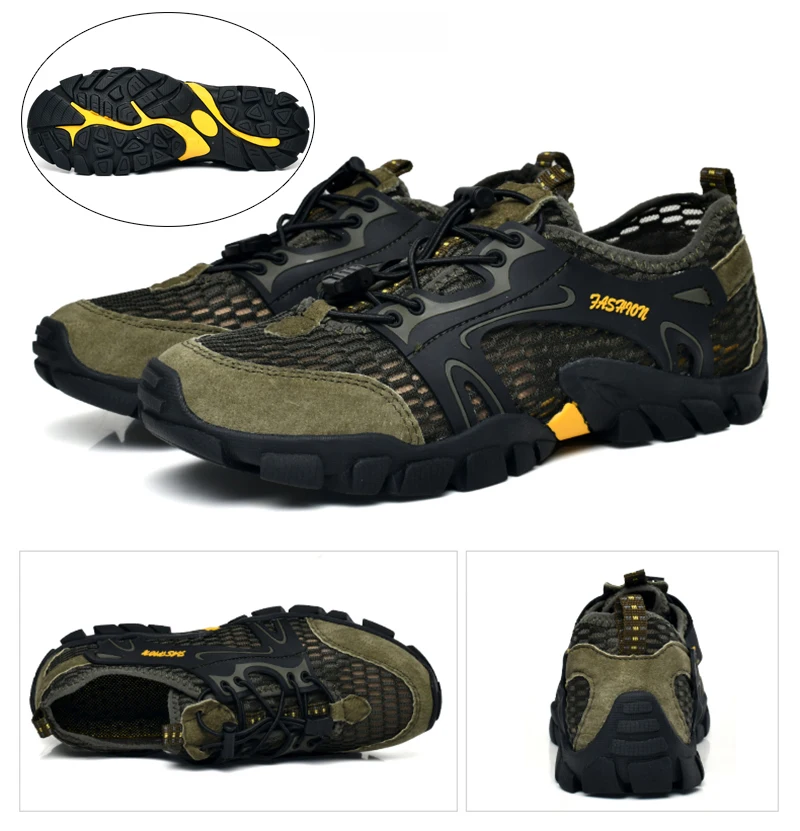 Size 39-50 Men NonSlip Hiking Shoes Quick Dry Breathable Upstream Water Outdoor Sport Climbing Sneakers Beach Wading | Спорт и
