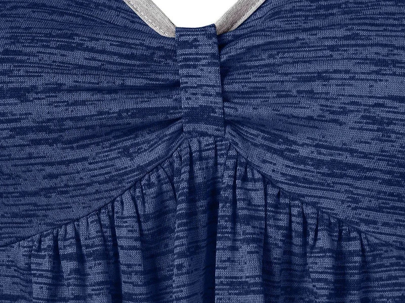 

Women V Neck Long Sleeve Color Patchwork Casual Blouse Loose Ladies Irregualr Top Spring Autumn Pleated Shirt Plus Size SJ1558V