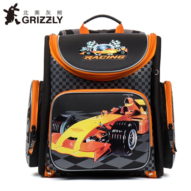 GRIZZLY мультфильм сумки для начальной школы для детей ранец многофункциональный ортопедический рюкзак спинной во время отдыха рюкзак