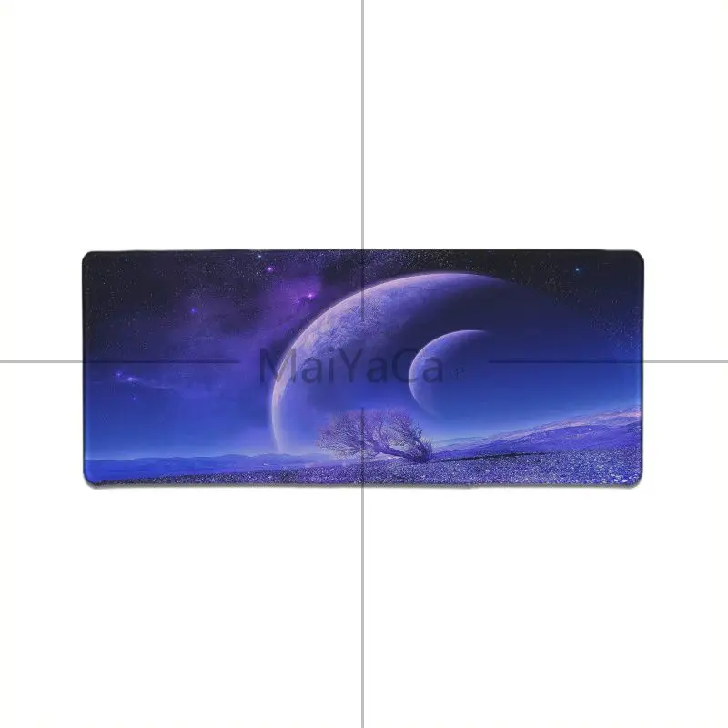 Lock Edge 40X90cm MaiYaCa космическая Вселенная Небо красивый планшет, коврик для мышки геймера игровые коврики фиксирующий край коврик для мышки с аниме клавиатура Коврик, подложка под стол - Цвет: Lock Edge 40X90cm