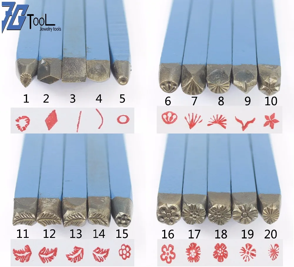 20 штук 45 стальных штампов инструмент для бисероплетения и изготовления ювелирных изделий металлические штампы смешанный набор