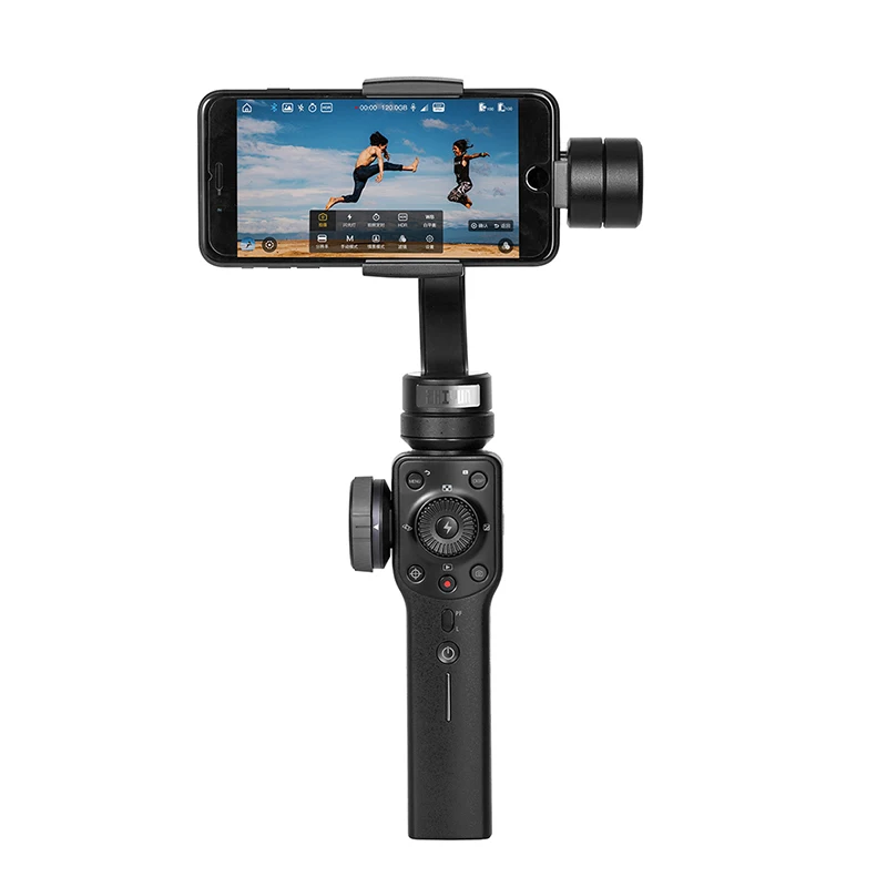 ZHIYUN Гладкий 3 Ручной Стабилизатор телефон 3 оси Gimbal смартфон для iPhone X 8 8 Plus 7 7 Plus мобильные стабилизаторы - Цвет: Smooth 4 Black