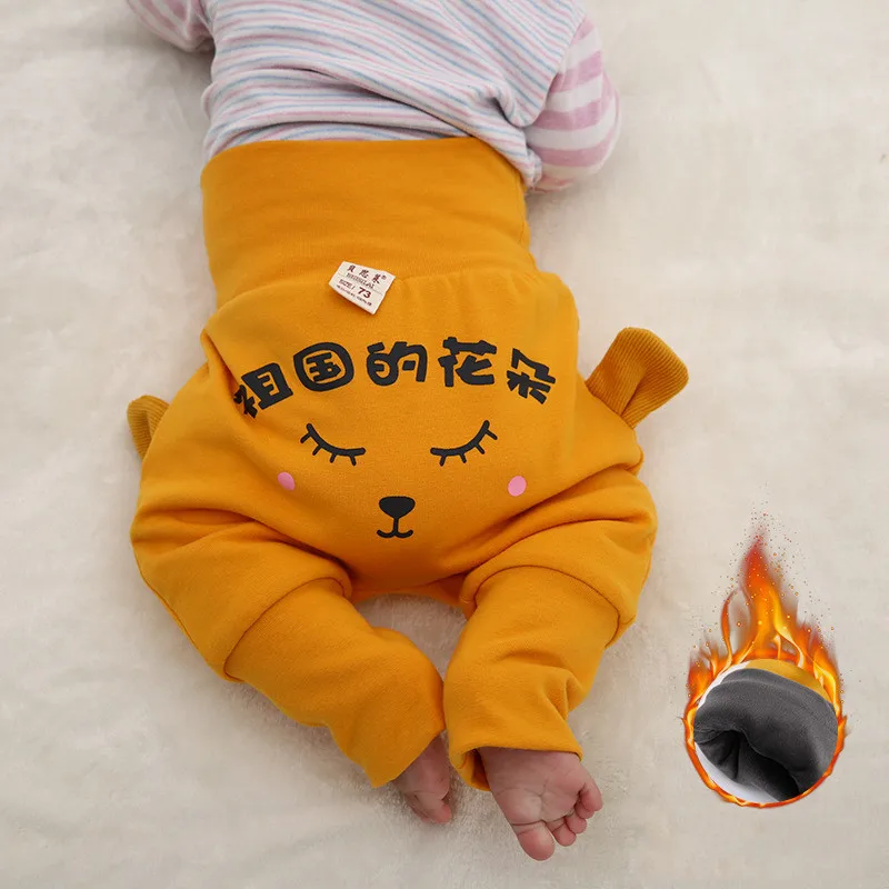 

Winter Baby Pants Newborn Thick Velvet Warm Big PP High Waist Harem Pants Cute Cartoon Animals Baby Pants Boy Girl 11 Patterns