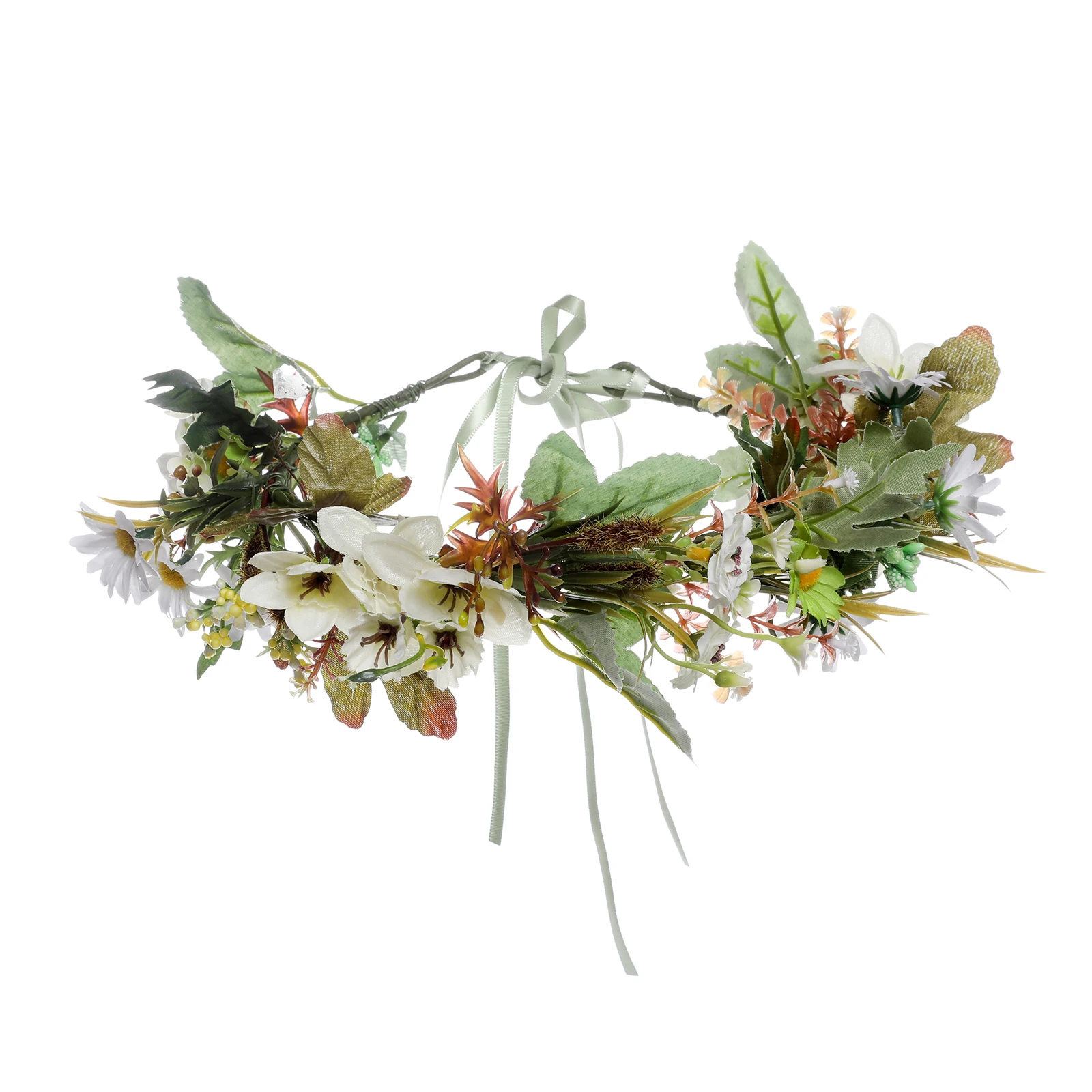 Haimeikang Новая летняя Женская Цветочная корона для невесты повязка Венок Свадебные