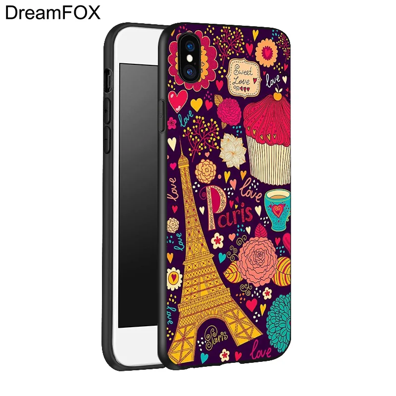 DREAMFOX K071 Dream On Стиль черный мягкий силиконовый чехол из ТПУ для Apple iPhone XR XS Max X 8 7 6 S