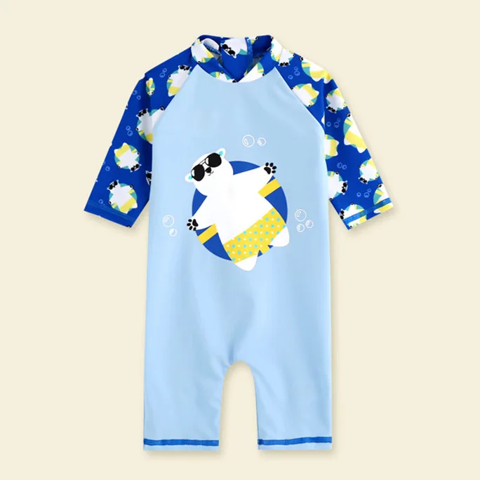 2018 Newbaby девушки купальник Медведь Цельный мультфильм мальчиков детские