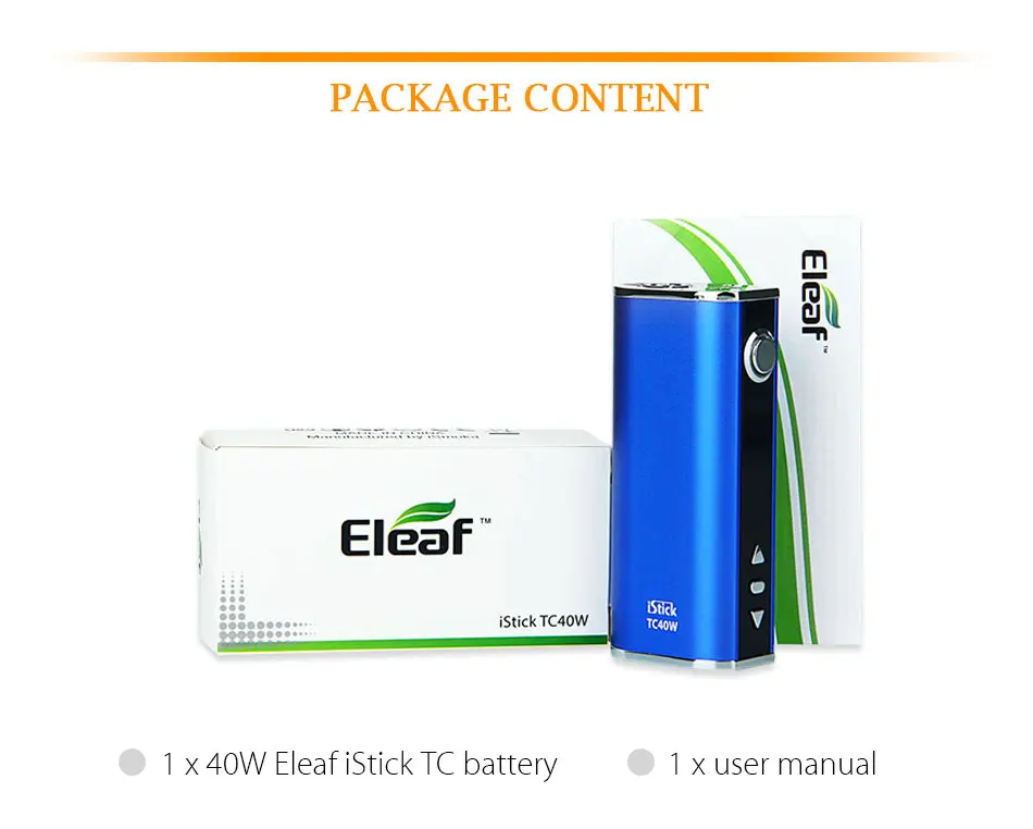 Eleaf iStick TC 40 Вт коробка мод 2600 мАч контроль температуры TC40W батарея мод поддержка TC-Ni/VW режим электронная сигарета