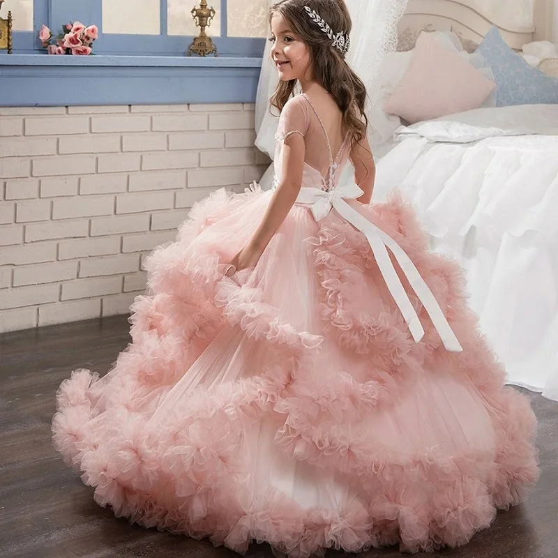 Princess and Children's Wedding Dress Banquet Long Girl's Birthday Party Stage Performance | Свадьбы и торжества
